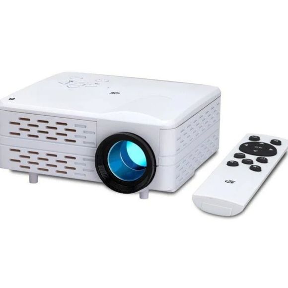 Brookstone MiniPlay Portable Projector w/Remote Control - Picture 1 of 7